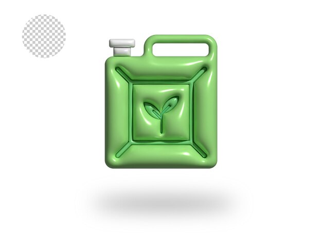 PSD Bio fuel comic bubble icon 3d render illustration