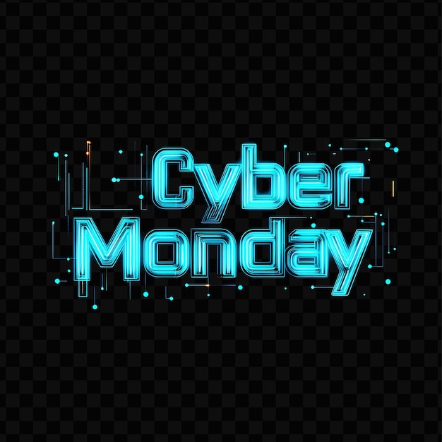 PSD psd_blinking_cyber_monday_text_flickers_in_neonbright_blue_and__2d_flat_tshirt_poster_banner_sale