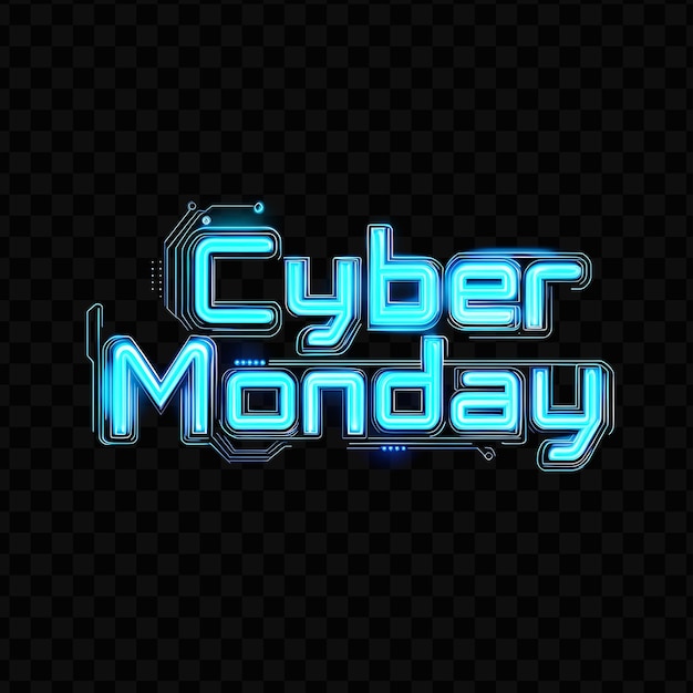 PSD psd_blinking_cyber_monday_text_flickers_in_neonbright_blue_and__2d_flat_tshirt_poster_banner_sale