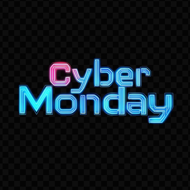 PSD psd_blinking_cyber_monday_text_flickers_in_neonbright_blue_and__2d_flat_tshirt_poster_banner_sale