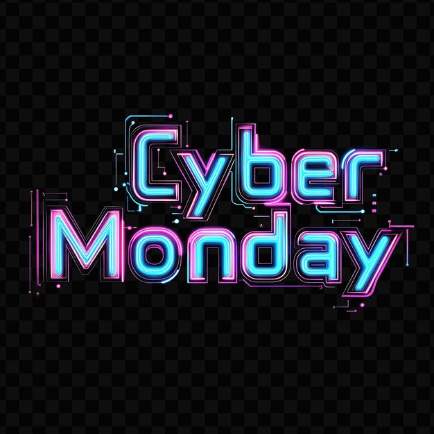 PSD psd_blinking_cyber_monday_text_flickers_in_neonbright_blue_and__2d_flat_tshirt_poster_banner_sale