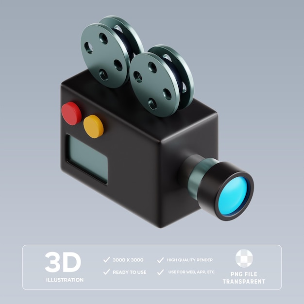 PSD Camera Video 3D Illustration