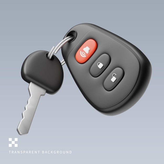 PSD Car Key 3D illustration