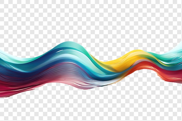 PSD psd colorful wave on transparent background