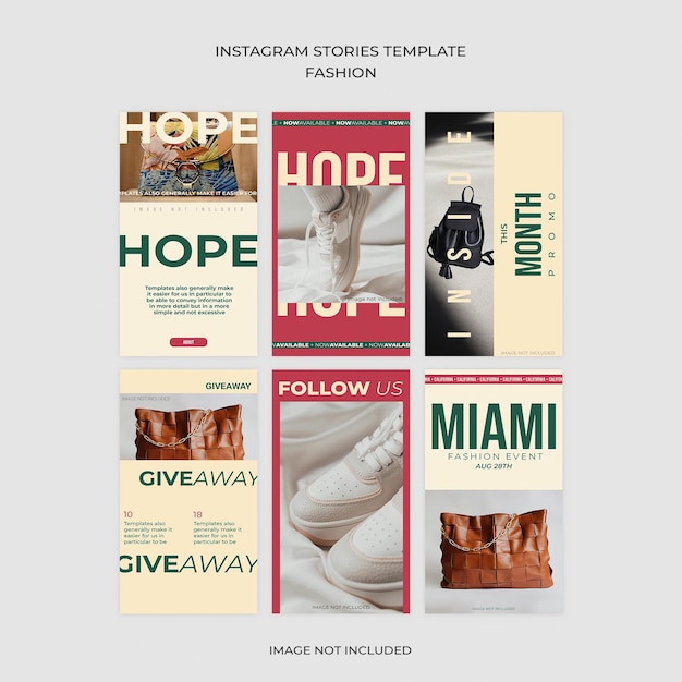 PSD psd fashion story template design collection instagram stories template