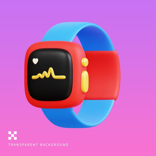 PSD fitness watch 3D Illustration