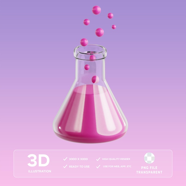 3D-иллюстрация флакона PSD