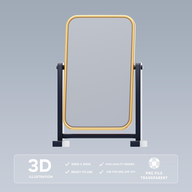 PSD Floor Mirror 3D Illustration