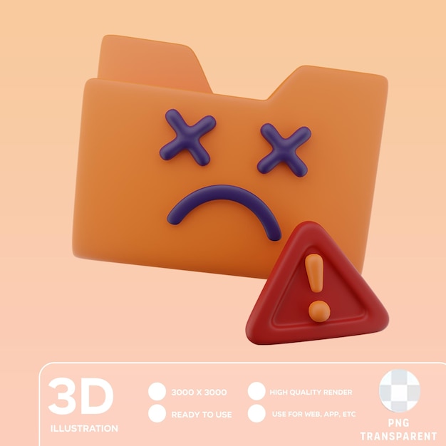 PSD psd folder not found 3d illustration