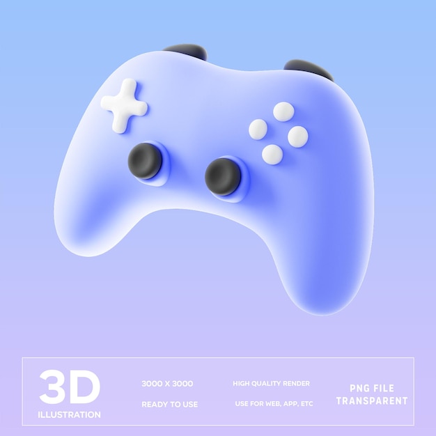 PSD game console 3D Illustration