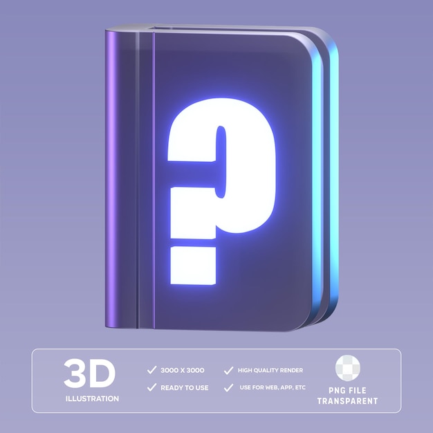 PSD game manual book 3D Illustration