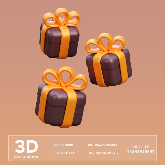 PSD Gift box 3D Illustration