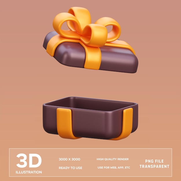 PSD Gift box 3D Illustration