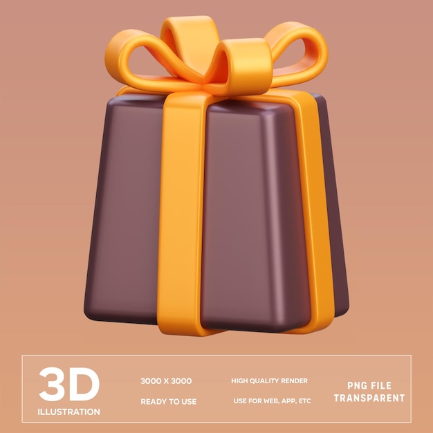 PSD Gift box 3D Illustration