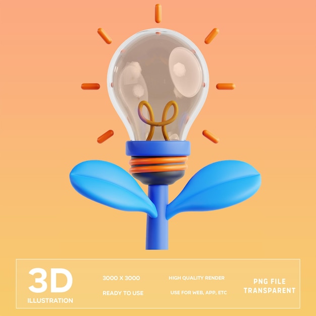 PSD growth idea 3D Illustration