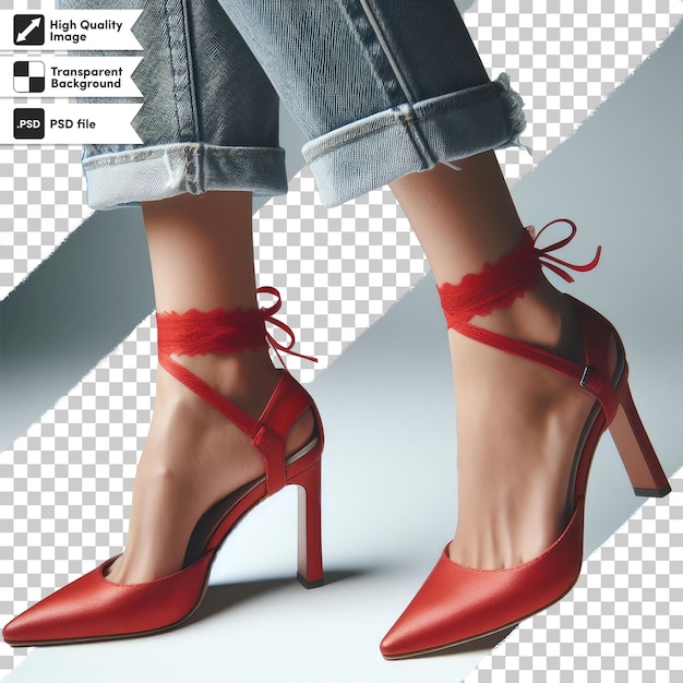 PSD high heel shoes on transparent background