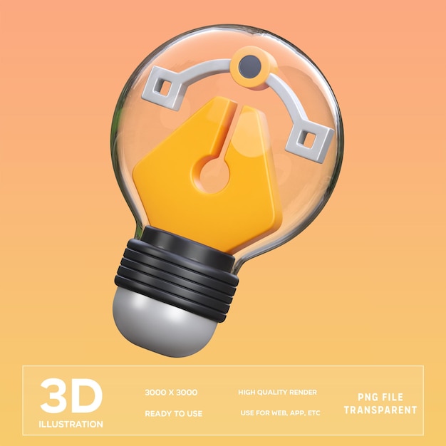 PSD Idea 3D Illustration