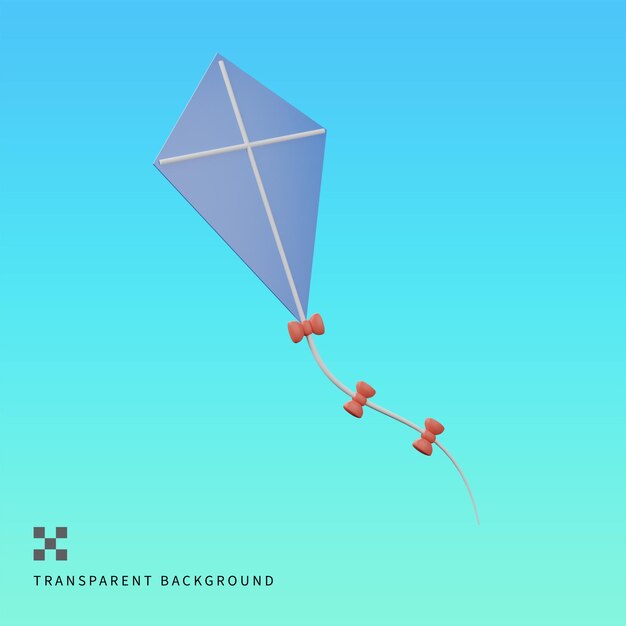 PSD psd kite 3d-illustratie