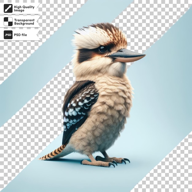 PSD kookaburra bird on transparent background