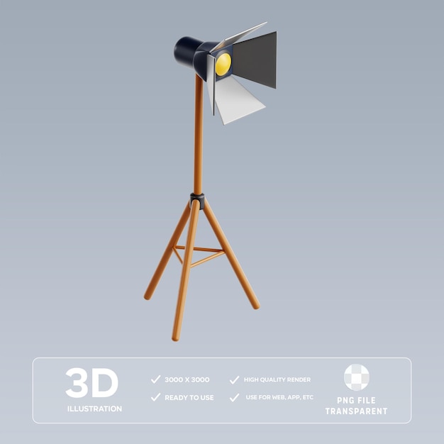 PSD Lighting Equipment 3D Illustration