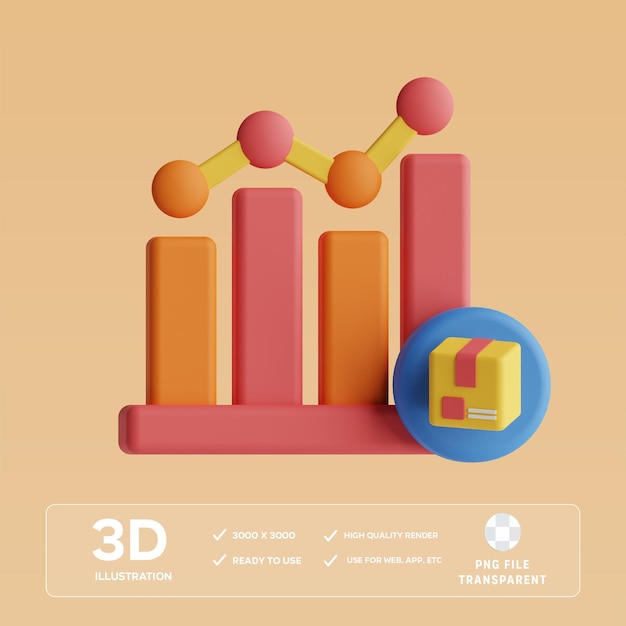 PSD логистический график 3D иллюстрация