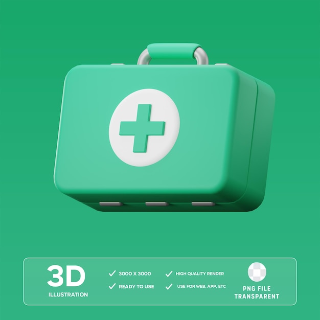 PSD Medical Box 3D Illustration