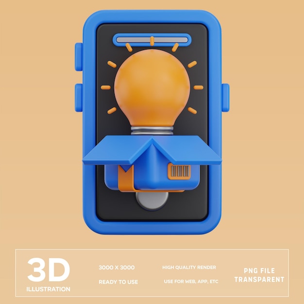 PSD mobile innovation 3D Illustration