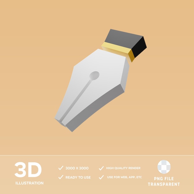 PSD psd pen tool 3d illustration