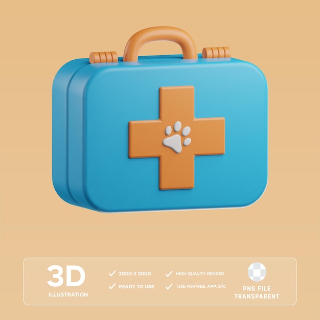 PSD Pet Medicine 3D illustration