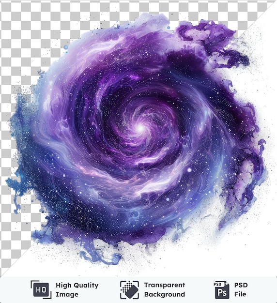 PSD psd picture cosmic dust swirls vector symbol galaxy purple and blue colors on a isolated background