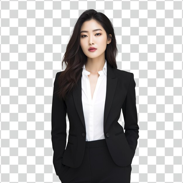 PSD psd portrait of a business woman transparent background