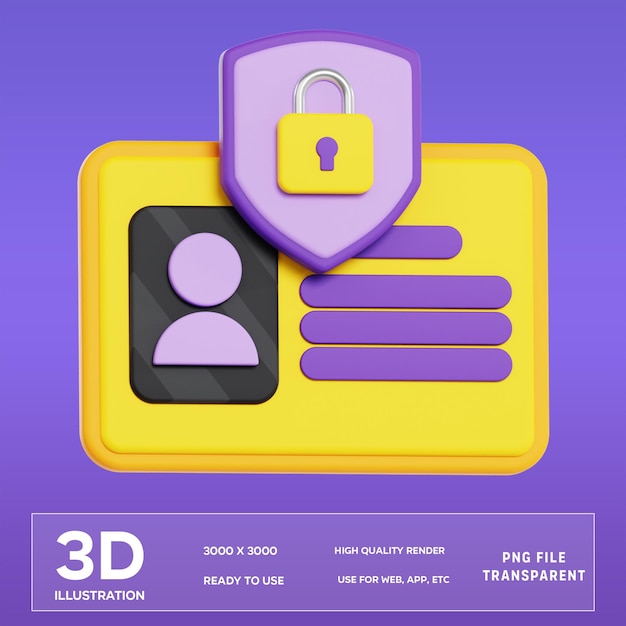 PSD psd profile privacy 3d illustration