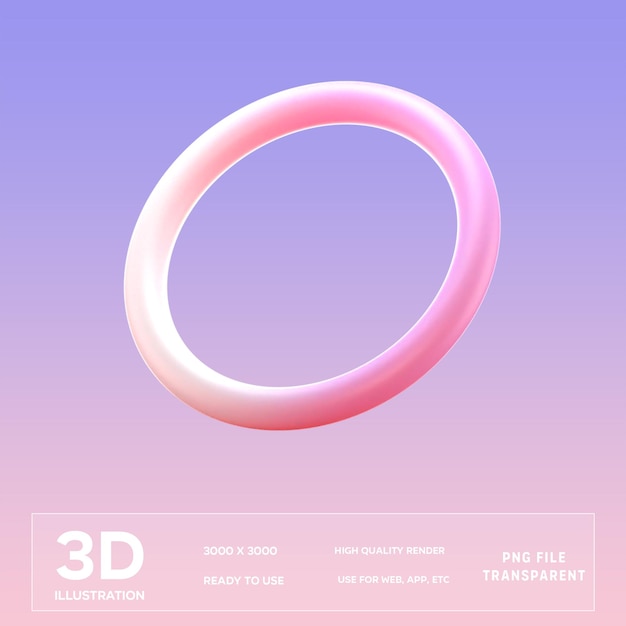 PSD psd ring 3d illustration