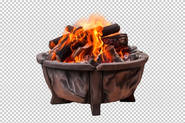 PSD psd round fire pit isolated on a transparent background