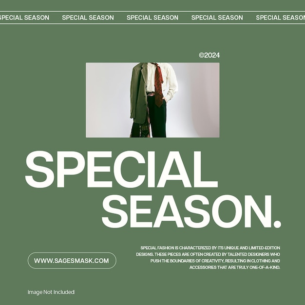 PSD psd special season on mint background instagram post template