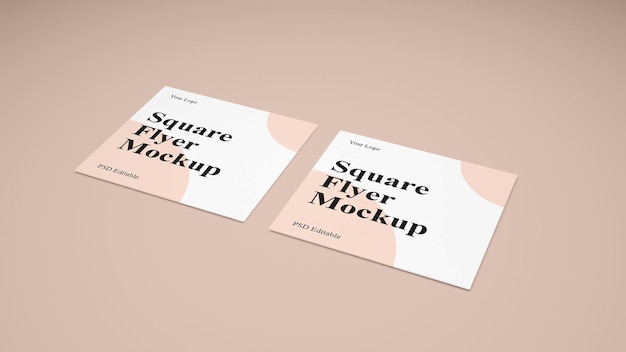 PSD psd square flyer mockup