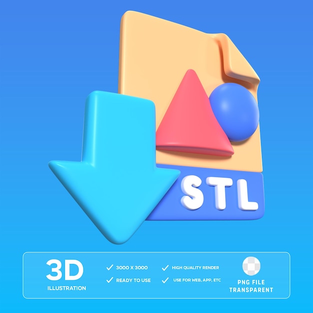 PSD stl download 3D Illustration