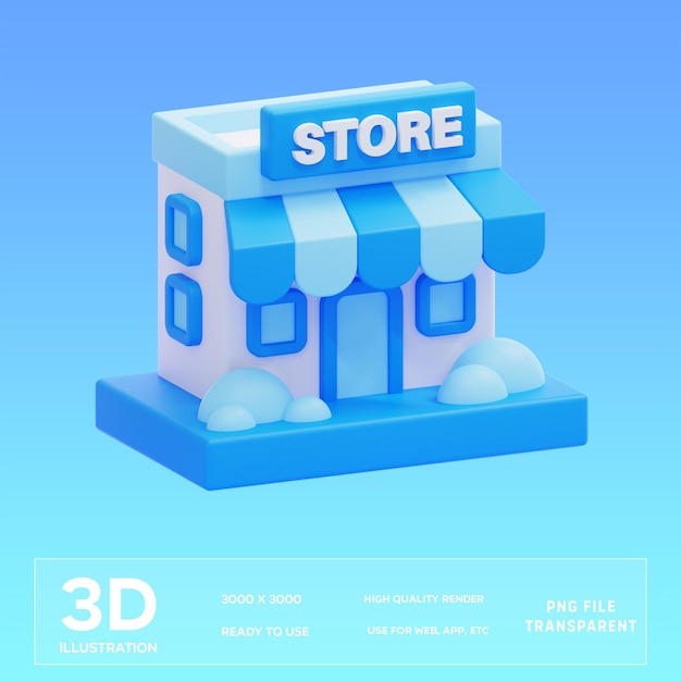 PSD psd store 3d illustration