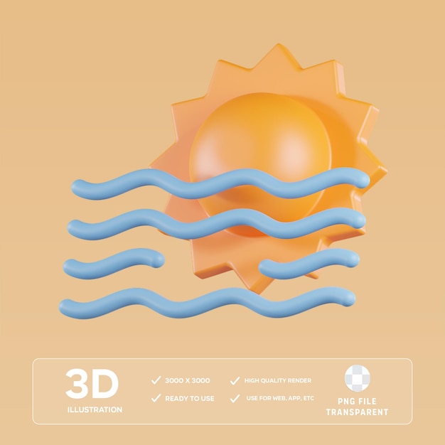 PSD psd sunset 3d illustration