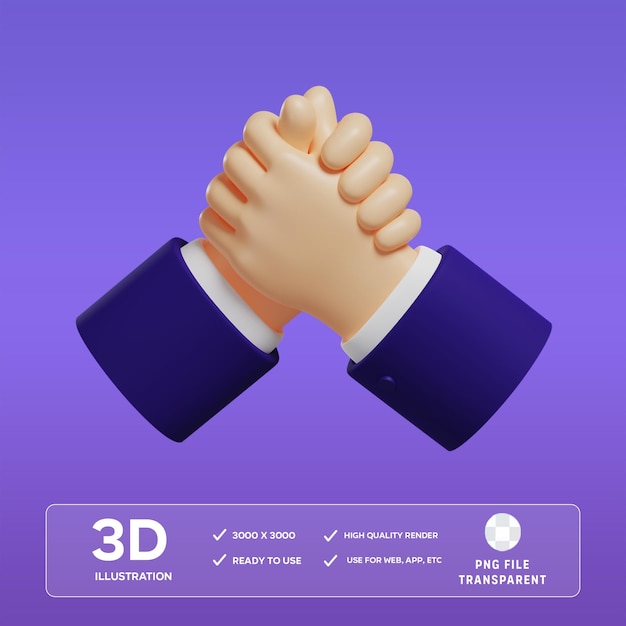 Поддержка PSD жеста руки 3D иллюстрация