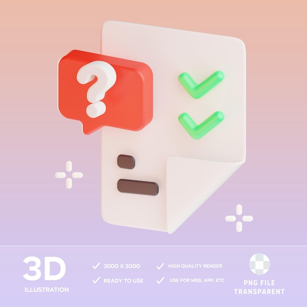 PSD psd survey 3d illustration