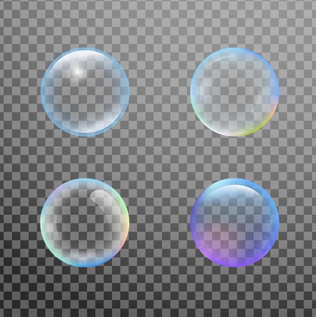 PSD psd various bubble transparent backgrounds