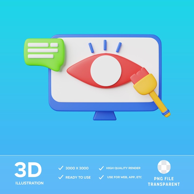 PSD psd visuele communicatie 3d illustratie