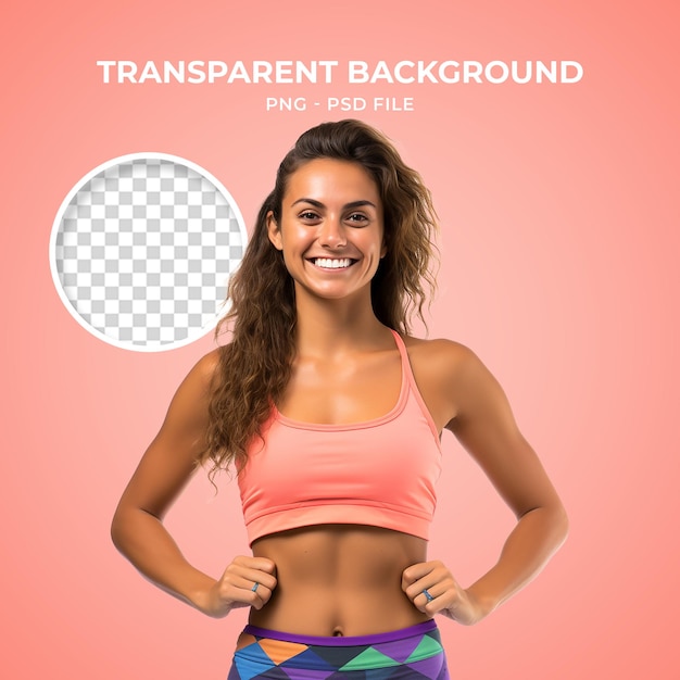 PSD Woman Personal Trainer Fitness Gym Background PNG Transparen