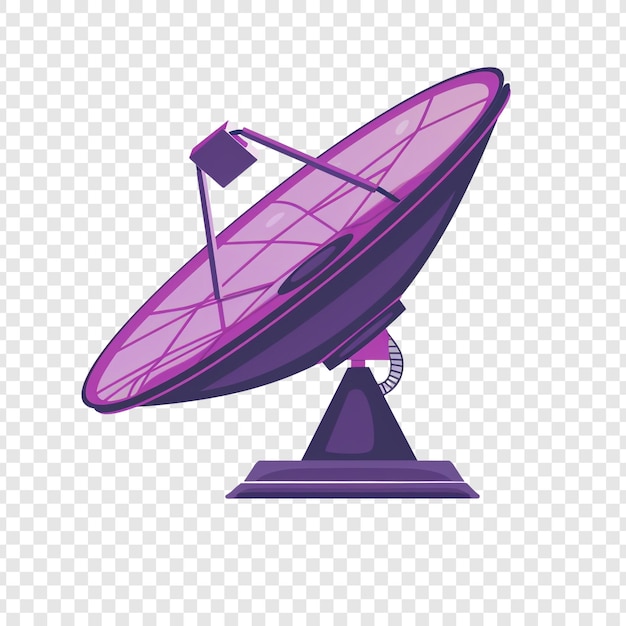 PSD purple satellite dish illustration