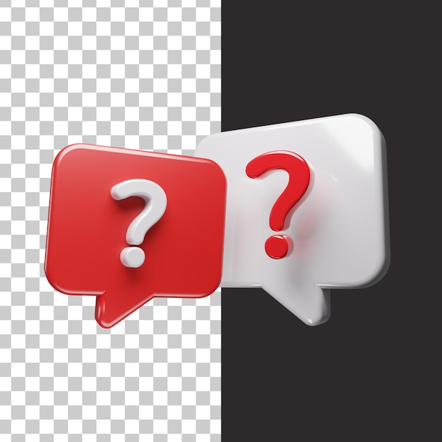 PSD question mark in 3d rendering