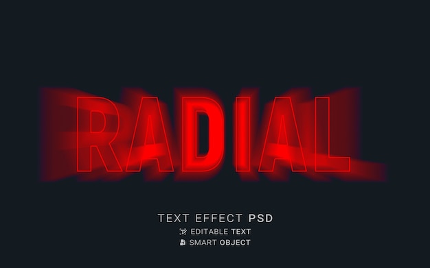 Radial text effect design