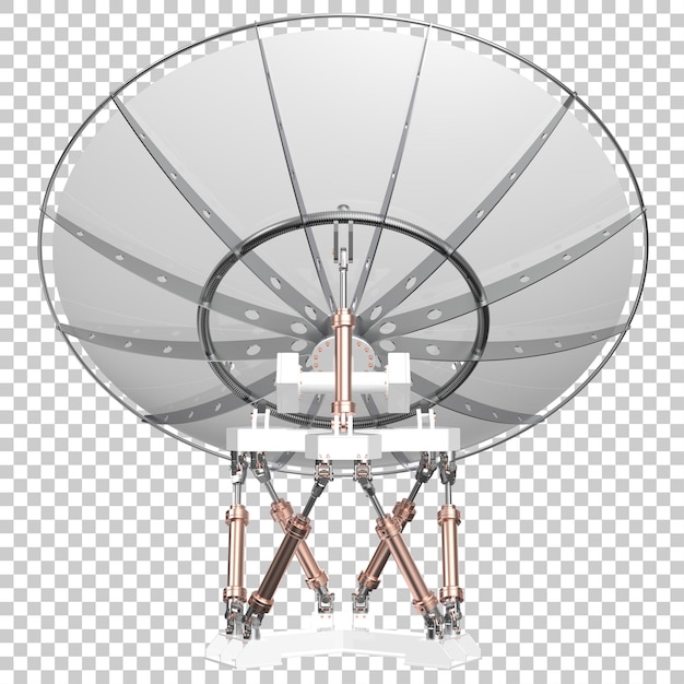 PSD radio antenna isolated on transparent background 3d rendering illustration