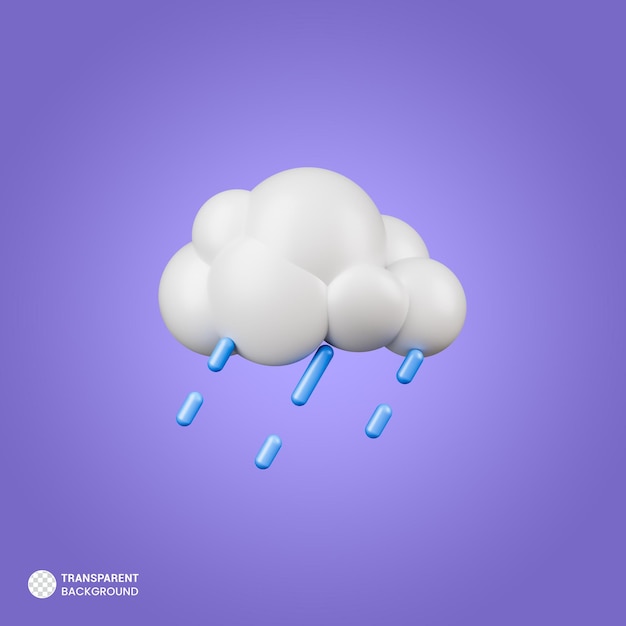 Rainy cloudy sky 3d illustration