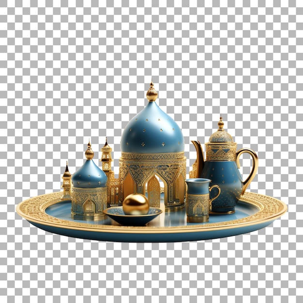 Ramadan kareem islamic decoration on transparent background